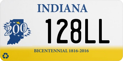 IN license plate 128LL