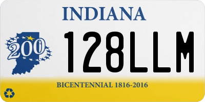 IN license plate 128LLM