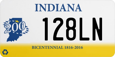 IN license plate 128LN