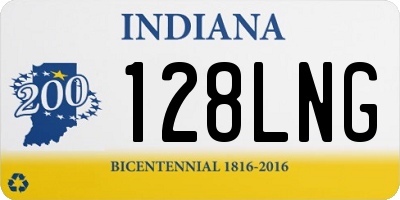 IN license plate 128LNG