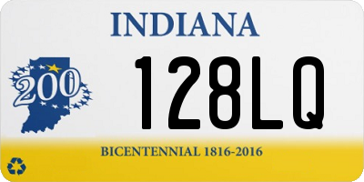 IN license plate 128LQ