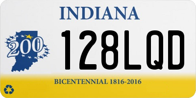 IN license plate 128LQD