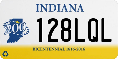 IN license plate 128LQL