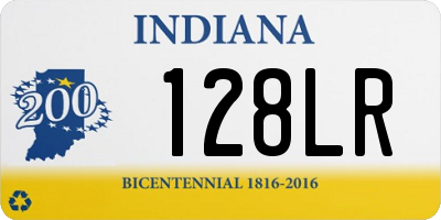 IN license plate 128LR