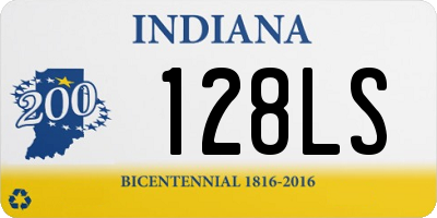 IN license plate 128LS