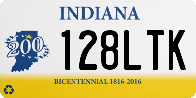 IN license plate 128LTK