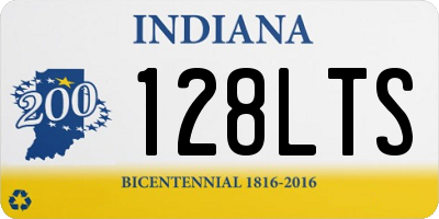 IN license plate 128LTS