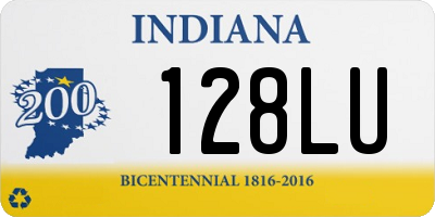 IN license plate 128LU