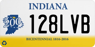 IN license plate 128LVB