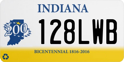 IN license plate 128LWB