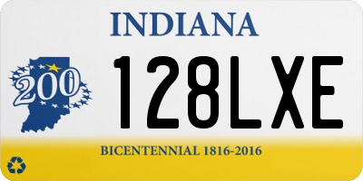 IN license plate 128LXE