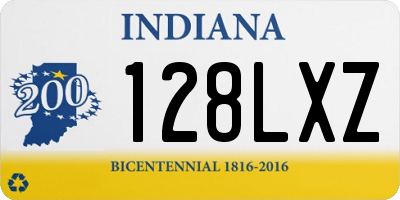 IN license plate 128LXZ