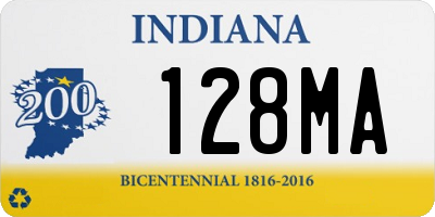 IN license plate 128MA