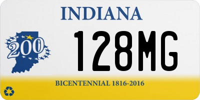 IN license plate 128MG