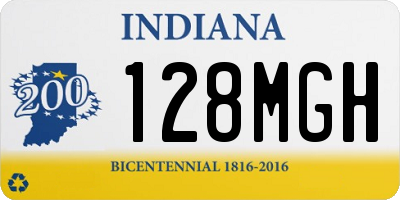 IN license plate 128MGH