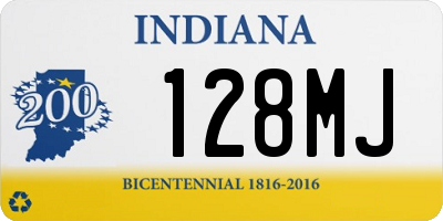 IN license plate 128MJ