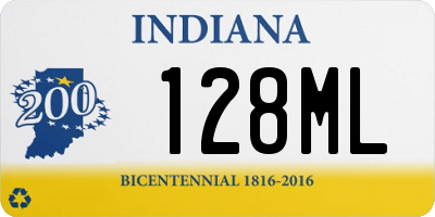 IN license plate 128ML