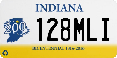 IN license plate 128MLI