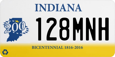 IN license plate 128MNH