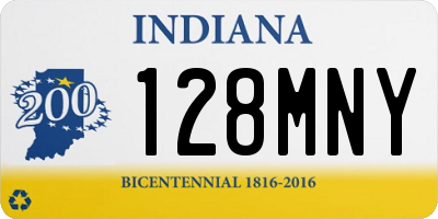 IN license plate 128MNY