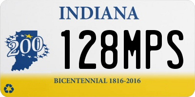 IN license plate 128MPS