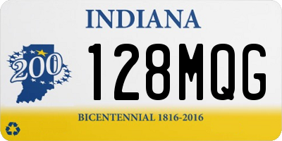 IN license plate 128MQG