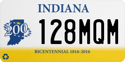 IN license plate 128MQM