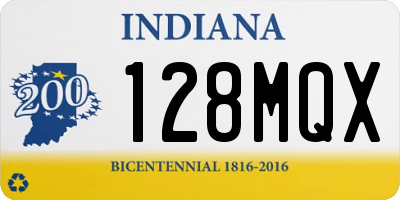 IN license plate 128MQX