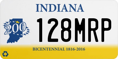 IN license plate 128MRP