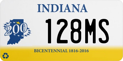 IN license plate 128MS