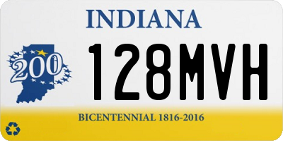IN license plate 128MVH