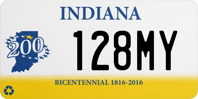 IN license plate 128MY