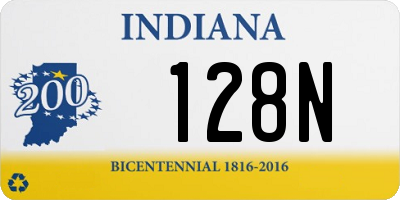 IN license plate 128N