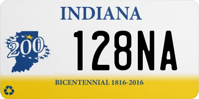 IN license plate 128NA