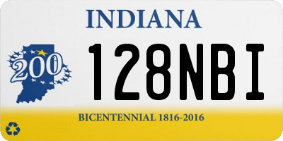IN license plate 128NBI