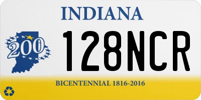 IN license plate 128NCR