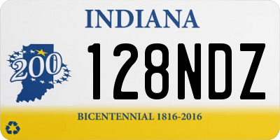 IN license plate 128NDZ