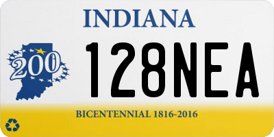 IN license plate 128NEA