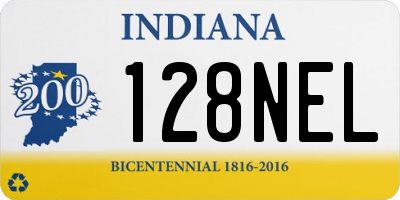 IN license plate 128NEL