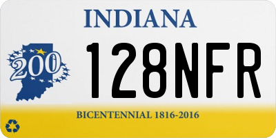 IN license plate 128NFR