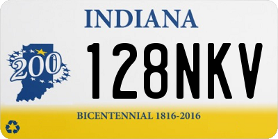 IN license plate 128NKV
