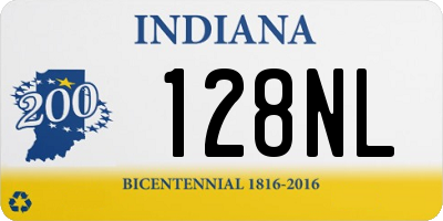 IN license plate 128NL