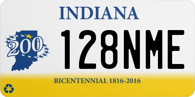 IN license plate 128NME