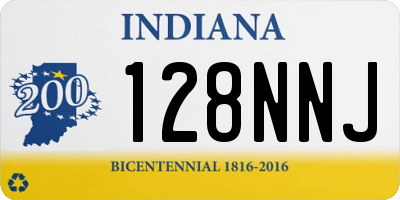 IN license plate 128NNJ