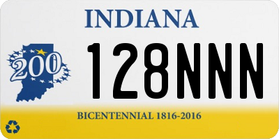 IN license plate 128NNN