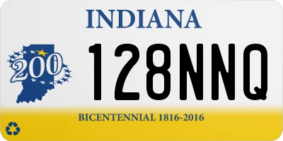 IN license plate 128NNQ
