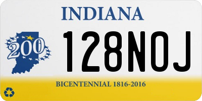 IN license plate 128NOJ