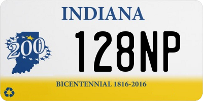 IN license plate 128NP