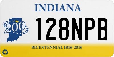 IN license plate 128NPB