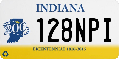 IN license plate 128NPI